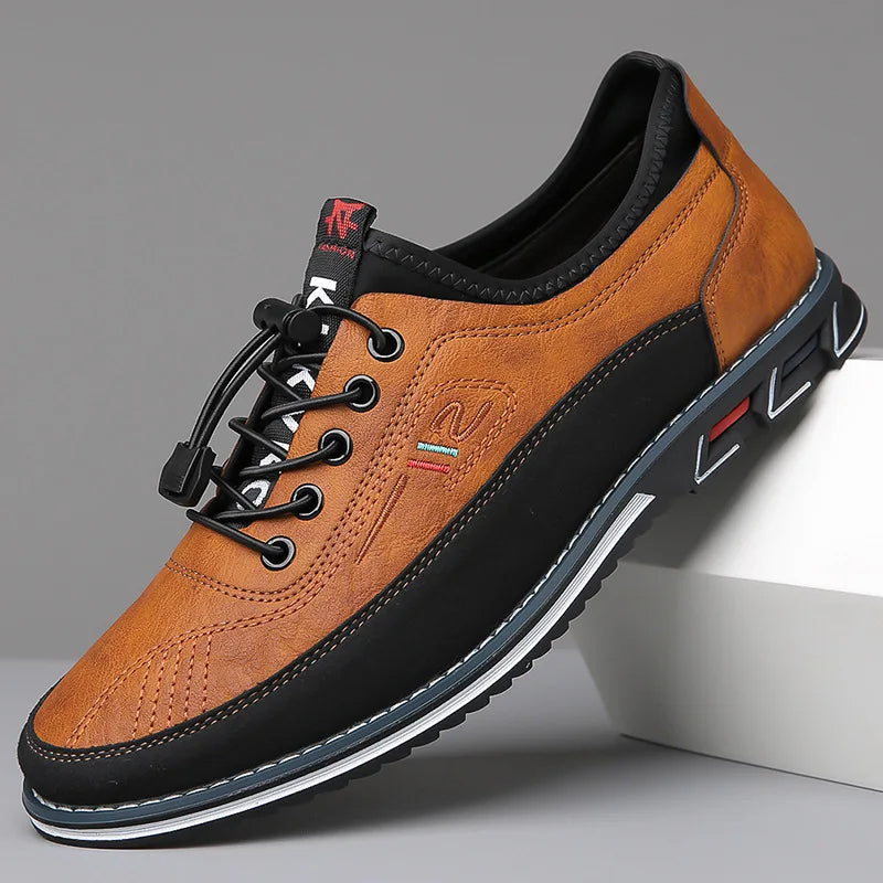 "Stijlvolle leren Oxford schoenen voor heren, orthopedisch ontwerp, hoogwaardig leer, elegant en comfortabel, zwart"