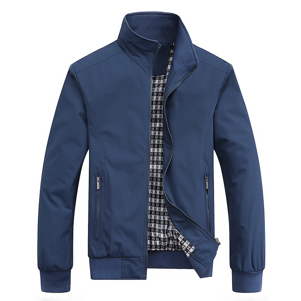 Stijlvolle retro heren tussenjas, wind- en waterdicht. Ideaal voor herfst en lente.