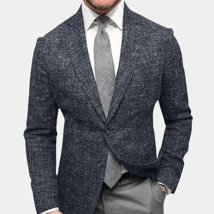 "Stijlvolle rode Oliver herenblazer, zomermode, met tweeknoopsluiting en licht ademend materiaal voor elke gelegenheid."