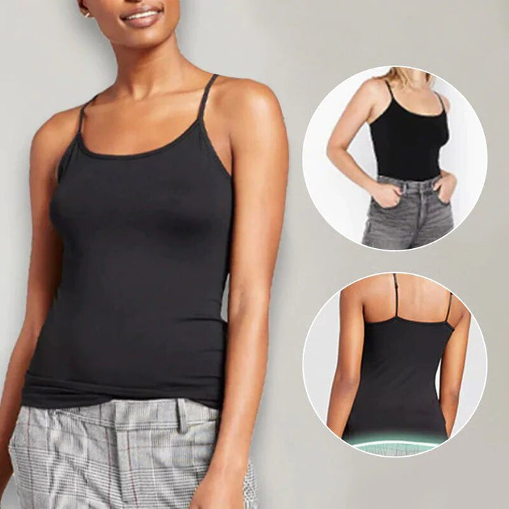"Stijlvolle top met ingebouwde BH, verstelbare bandjes, in diverse kleuren voor comfortabele en veelzijdige outfits."