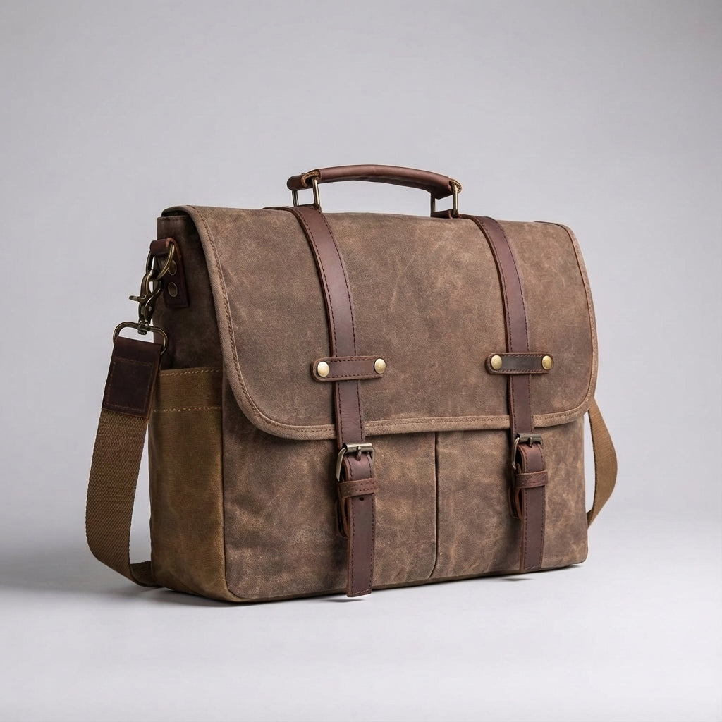 MetroSatchel leren schoudertas voor dames en heren, waterbestendig en duurzaam voor al je essentials.