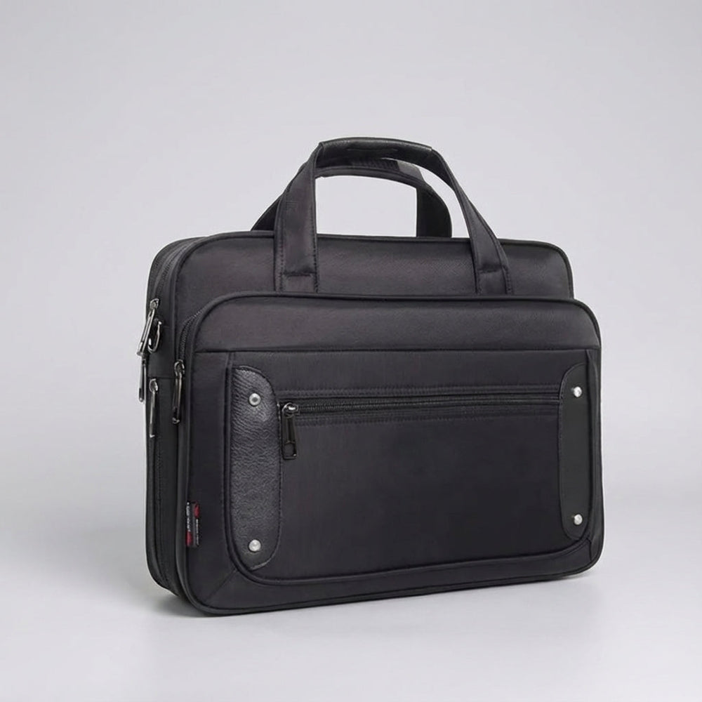 Ruime canvas laptoptas UrbanBrief met veilige organisatie voor laptop, documenten en accessoires, unisex.