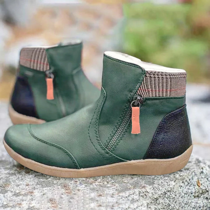 Stijlvolle waterdichte dames enkellaarsjes met anti-slip zool en comfortabele voetboogondersteuning voor all-weather.