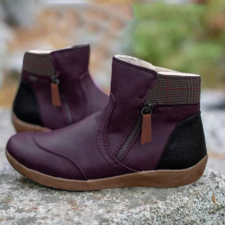 Waterdichte, comfortabele dames enkellaarsjes met anti-slip zool en voetboogondersteuning, perfect voor elk weer.