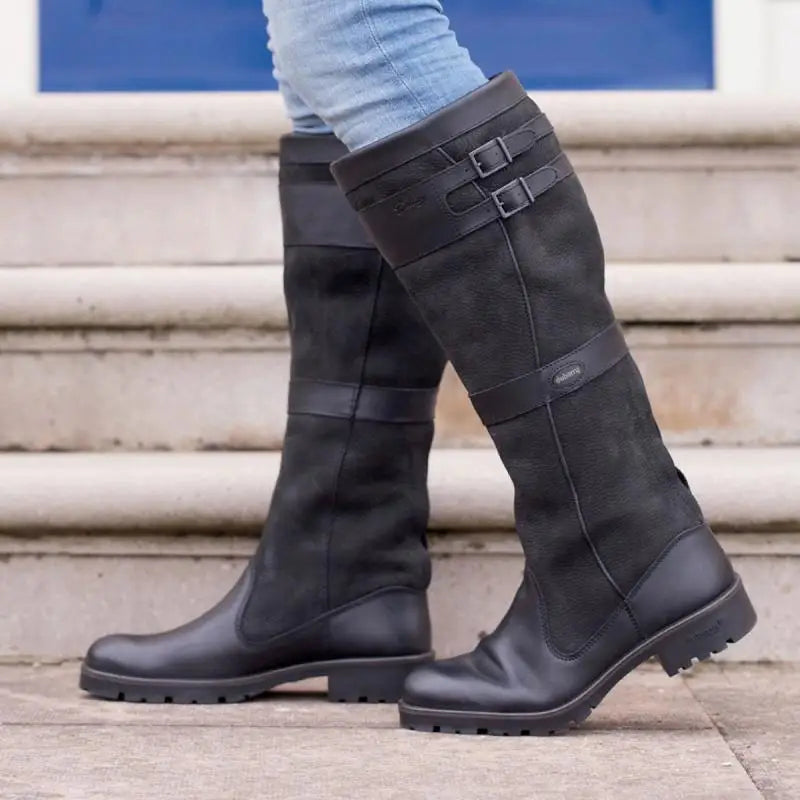 Dames regenlaarzen, waterdicht en comfortabel, ideaal voor wandelingen buiten in de herfst en winter, met een modieus design.