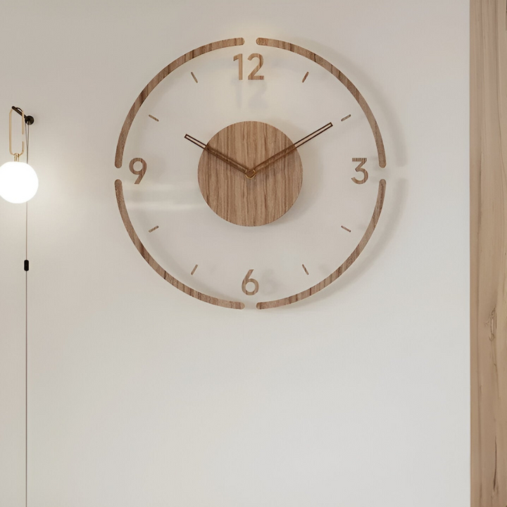 Veelzijdige stille klok, geschikt als wanddecoratie in hal, keuken, slaapkamer of kantoor.