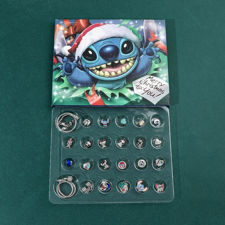 Vrolijke Stitch adventskalender 2025. Ontdek 24 Disney Ohana verrassingen, perfect cadeau voor december vreugde.