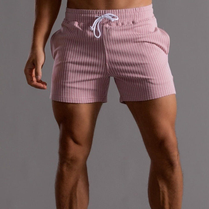 "Super-stretch fitness shorts voor heren, flexibel ontwerp in donkergrijs, perfect voor workouts en comfort"