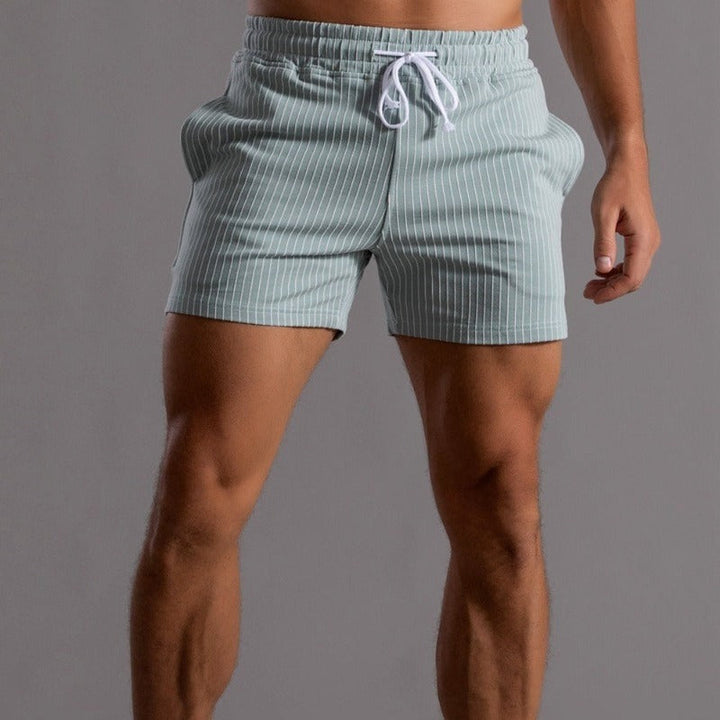 "Super-stretch fitness shorts voor heren, flexibel ontwerp in donkergrijs, perfect voor workouts en comfort"