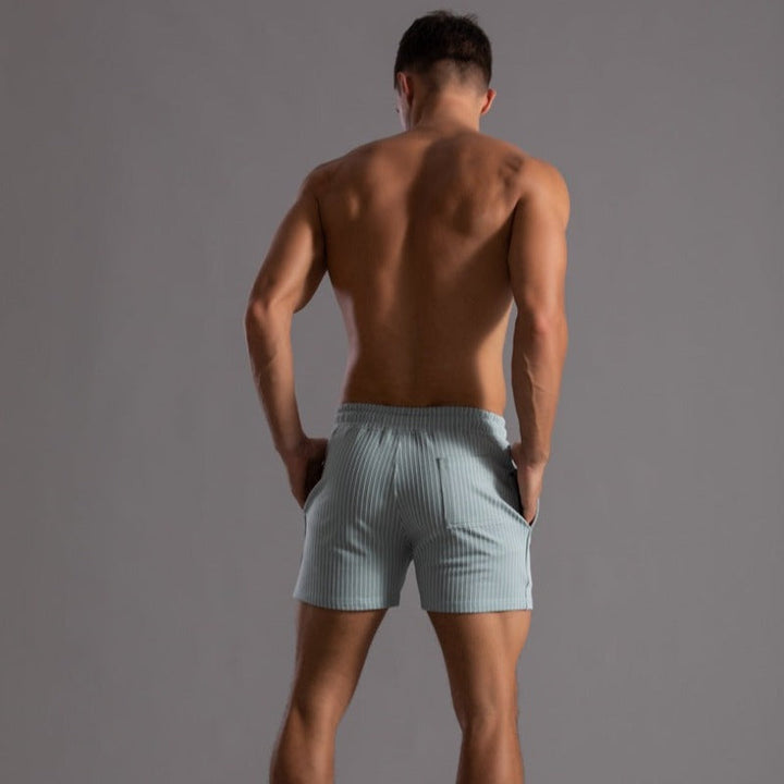 "Super-stretch fitness shorts voor heren, flexibel ontwerp in donkergrijs, perfect voor workouts en comfort"