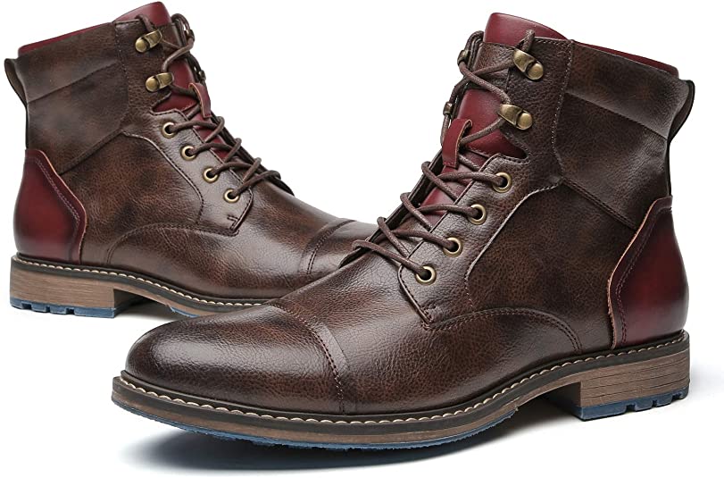 "Tijdloze laarzen voor heren, premium leer, glad ontwerp, comfort, zachte binnenvoering, anti-slip zool."