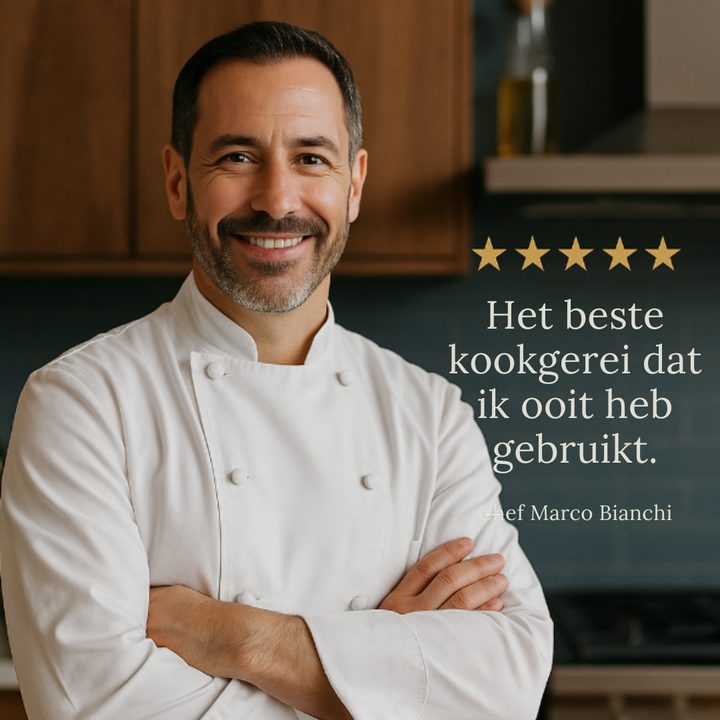 Hoogwaardige titanium kookpan, gehamerd design voor extra duurzaamheid en een stijlvolle uitstraling.