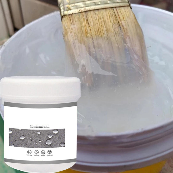 Transparante rubberpasta voor waterdichte afdichting, universele kit tegen lekkage en vochtwering.