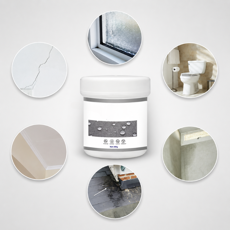 Efficiënte lekkage reparatie kit, transparante rubberpasta voor waterdichte en duurzame resultaten.