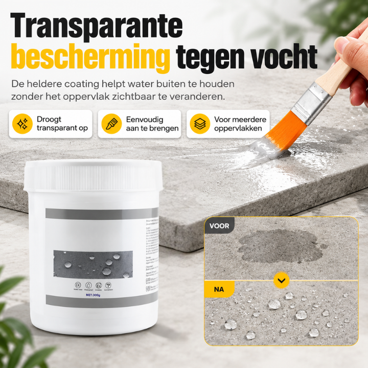 Duurzame waterdichte afdichting met universele transparante rubberpasta, voorkomt vochtproblemen.