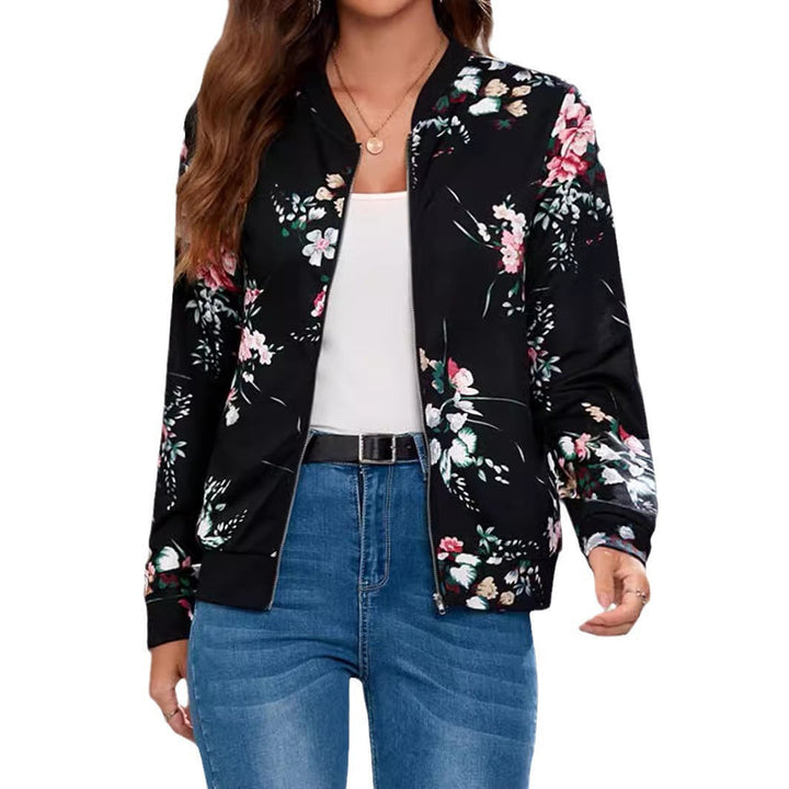 Stijlvol dames bomberjack met trendy bloemenprint. Perfect voor een casual lente/zomer look. Comfortabel en modieus.