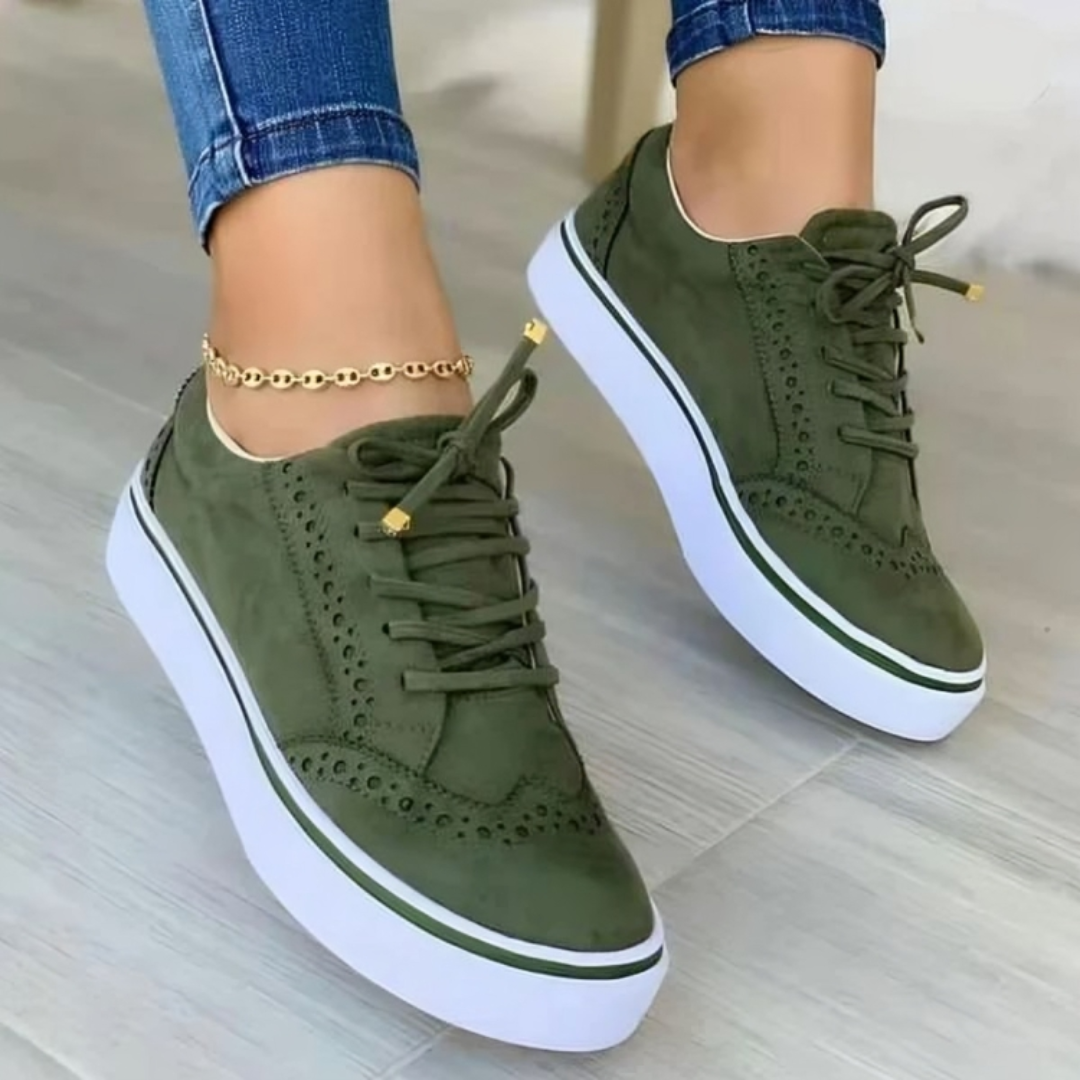 Trendy orthopedische damessneakers Fenna, stijlvol design, beschikbaar in blauw, bruin, groen, wit, zwart. Comfort voor elke 