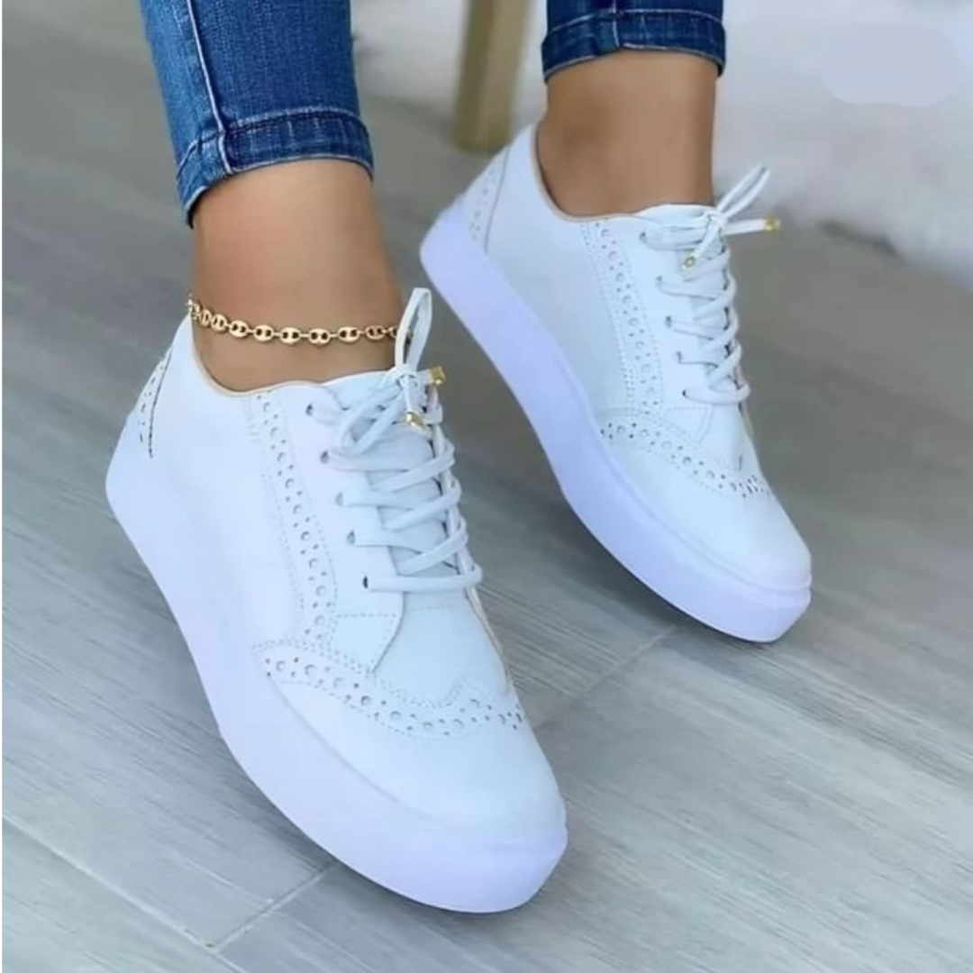 Trendy orthopedische damessneakers Fenna, stijlvol design, beschikbaar in blauw, bruin, groen, wit, zwart. Comfort voor elke 