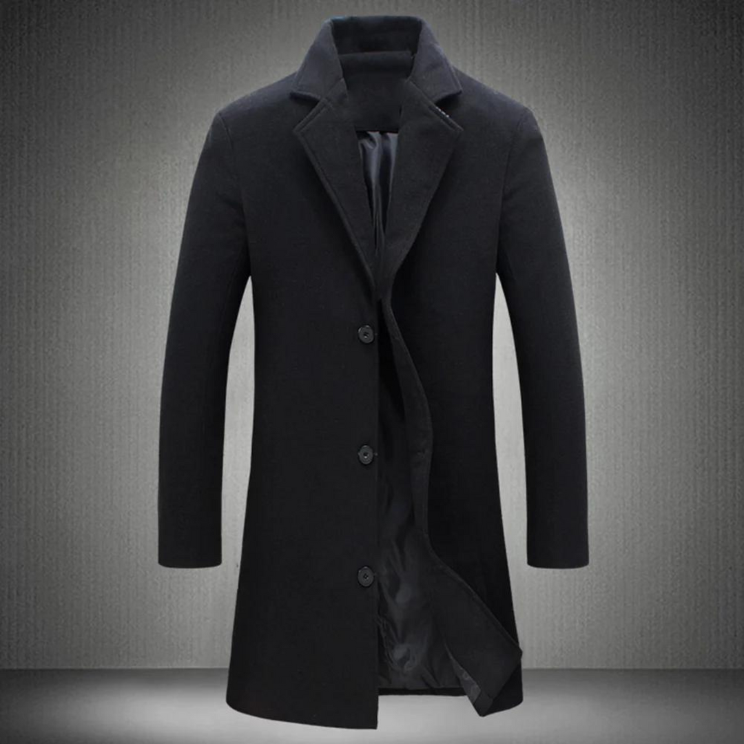 "Tussenjas parka heren in wolmix, warm en waterafstotend, ideaal voor herfst en lente, beschikbaar in diverse kleuren."