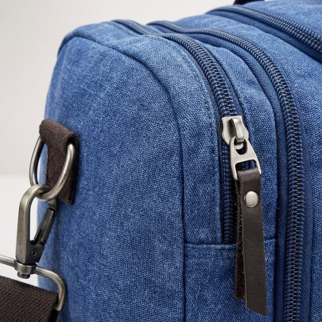 Ruime unisex reistas van canvas, uitbreidbaar voor weekendjes weg. Praktische en duurzame duffeltas.