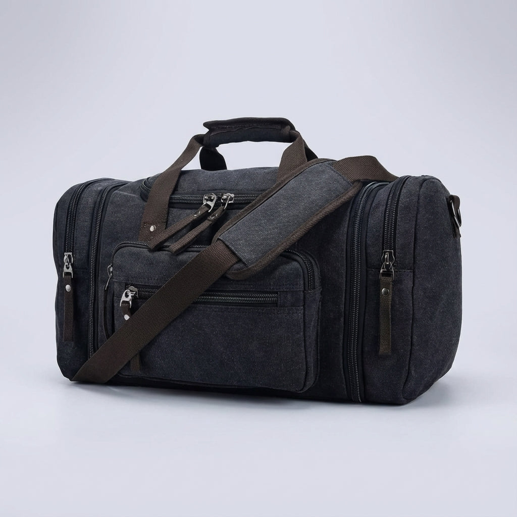 Uitbreidbare weekendtas WeekenderPro in canvas, unisex design. Ideaal voor reisbagage en handbagage.