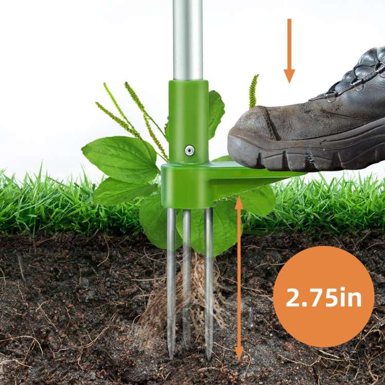 Duurzame onkruidtrekker voor effectieve wortelverwijdering. Essentieel tuingereedschap voor onkruidvrije tuin.