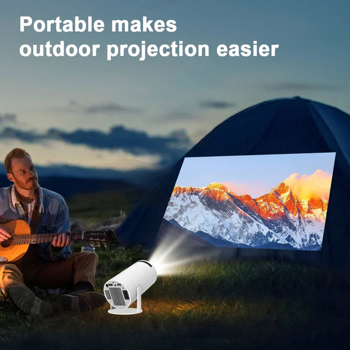 "Ultra HD projector met strak ontwerp, compact en draagbaar. Verbluffende helderheid, geschikt voor elk interieur."