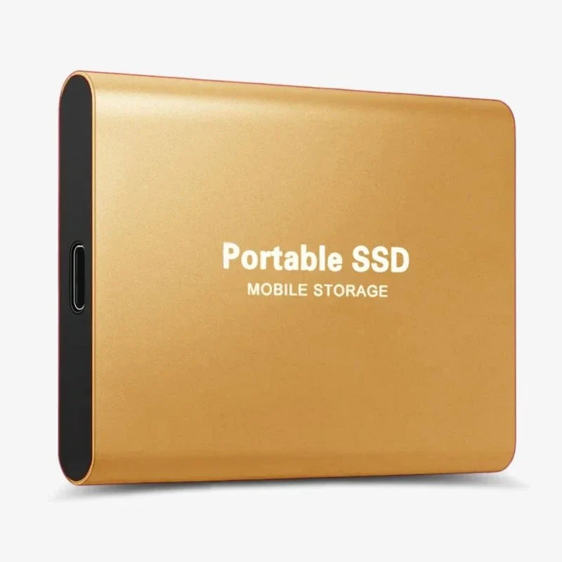 "Ultra Snel Draagbare Externe SSD, 1TB-16TB, stijlvol ontwerp, ideaal voor snelle gegevensoverdracht onderweg."