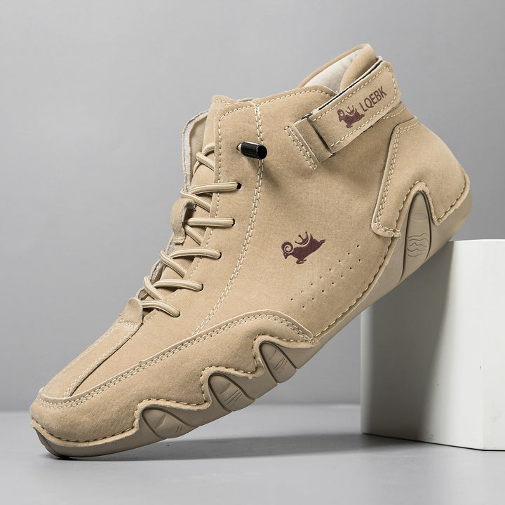 Uniseks barefoot wandelschoenen van echt leer, minimalistische stijl, antislipzool, beschikbaar in diverse kleuren.