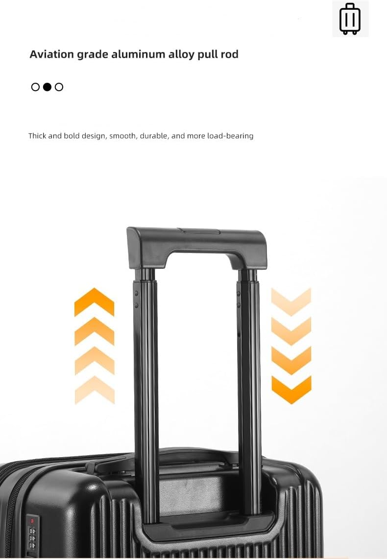 Reiskoffer, unisex 20" handbagage met bekerhouder, USB-poort en TSA-slot voor efficiënt reizen.