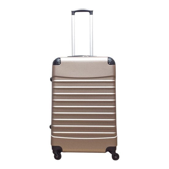 Multifunctionele hardschalen reiskoffer met vier 360° wielen en betrouwbaar cijferslot, ideaal voor reizigers.