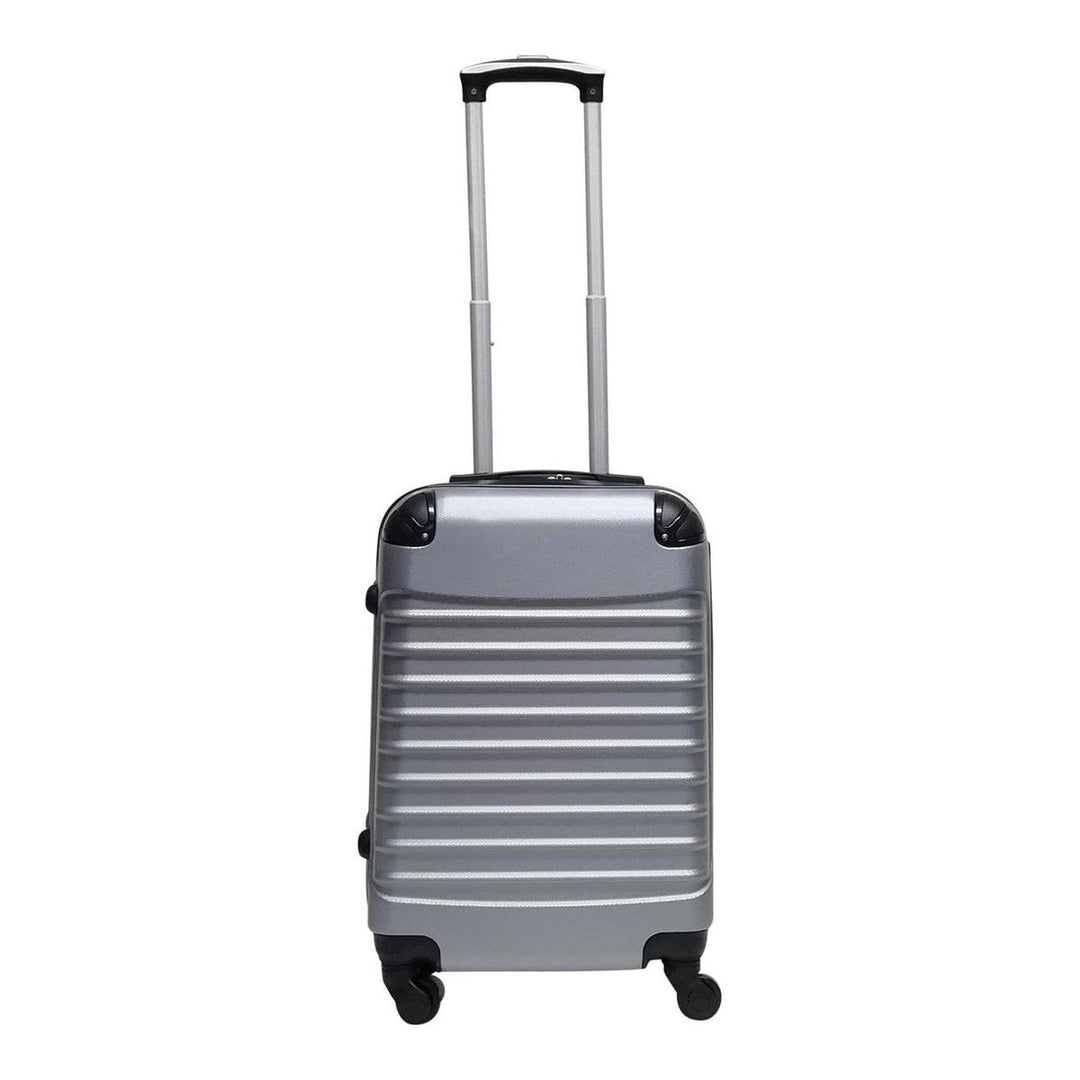 Duurzame rolkoffer van ABS met geïntegreerd cijferslot en vier soepele wielen voor gemakkelijke vakantie.