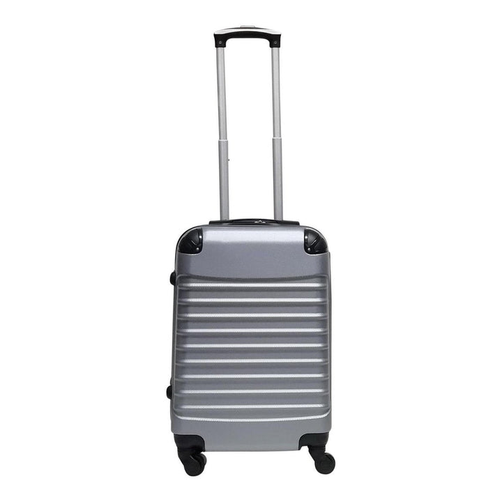 Duurzame rolkoffer van ABS met geïntegreerd cijferslot en vier soepele wielen voor gemakkelijke vakantie.