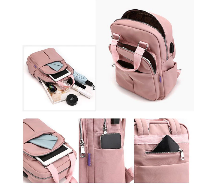 Comfortabele unisex reistas met USB-oplaadfunctie en anti-diefstal beveiliging, optimaal gemak onderweg.