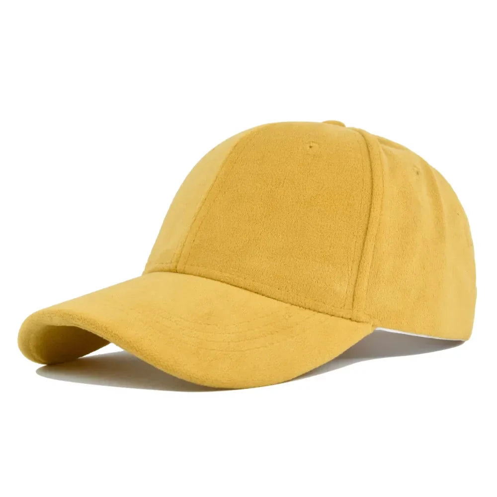 Suède-look baseballpet, unisex, verstelbaar, perfect als casual hoofddeksel voor iedereen.
