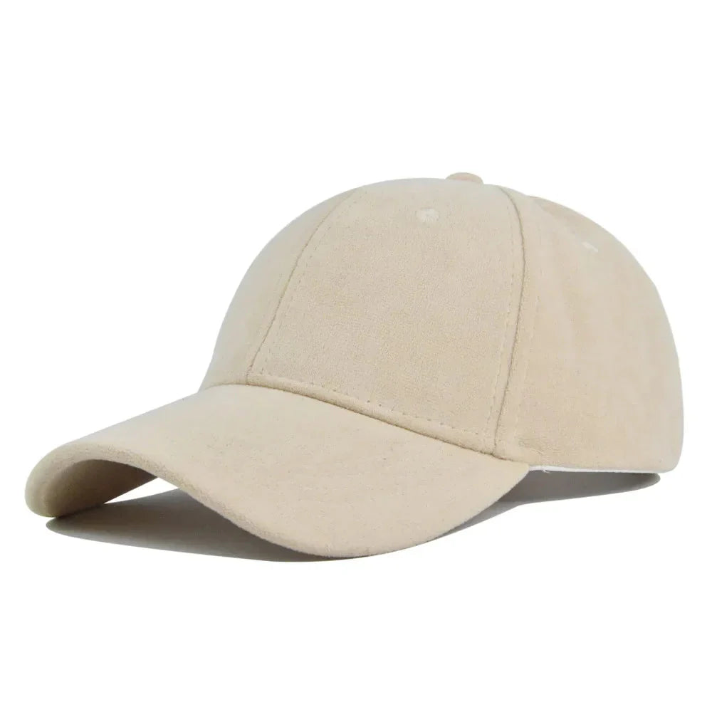 Casual chic suède-look baseballpet, unisex, verstelbaar, perfect voor een complete look.