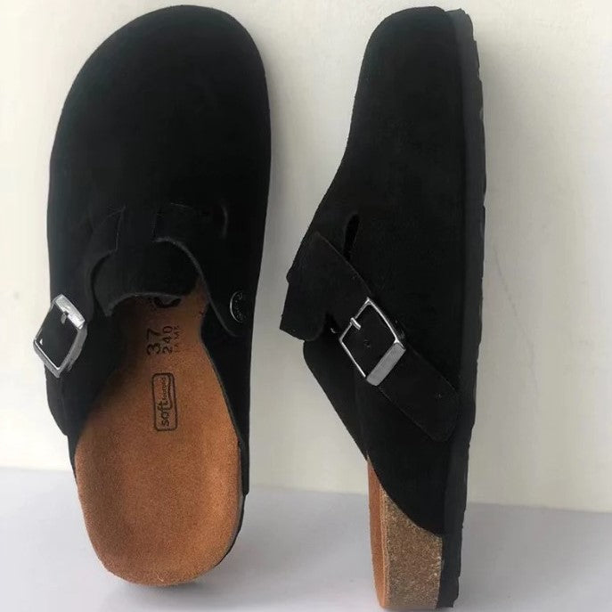 Gemakkelijke instap Boston sandalen, unisex model. Snel aan en uit, perfect voor drukke ochtenden.