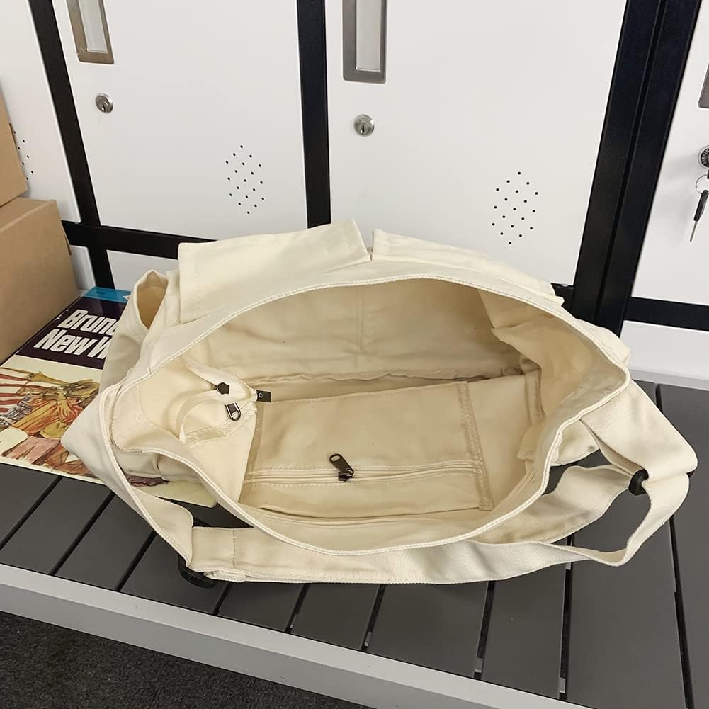 Veelzijdige canvas DailyMessenger tas; praktisch voor georganiseerd dagelijks gebruik.