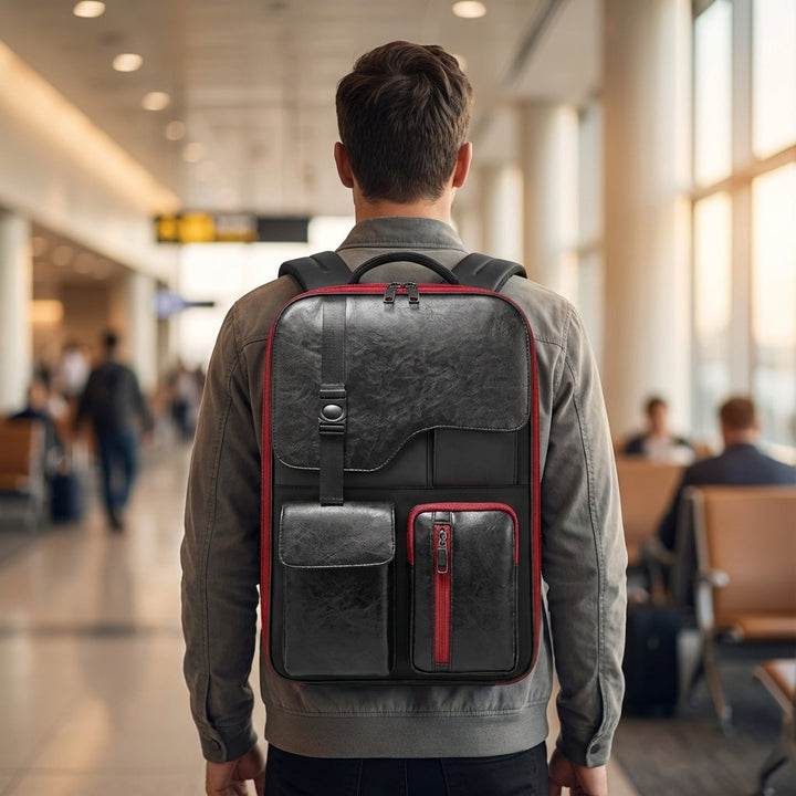 Unisex ExpanTech anti diefstal zakelijke rugzak, ideaal voor laptop en werk, waterdicht en robuust.