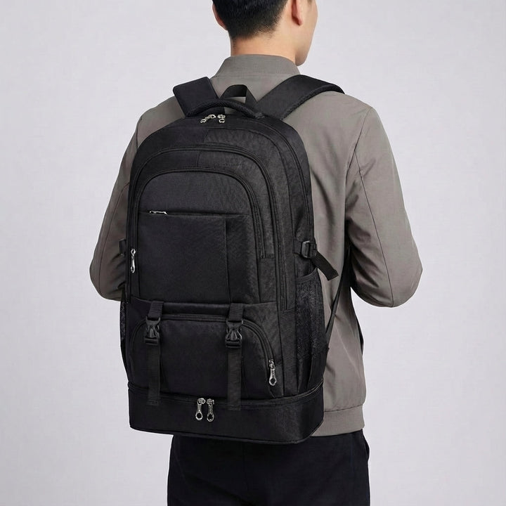 Veelzijdige Expedion rugzak; uitbreidbaar design voor extra bagage tijdens reizen of dagtochten.