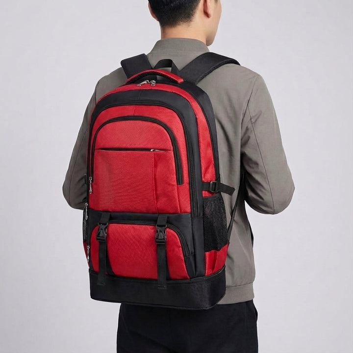 Robuuste unisex Expedion rugzak; uitbreidbaar voor reizen, wandelen en dagelijks outdoor gebruik.