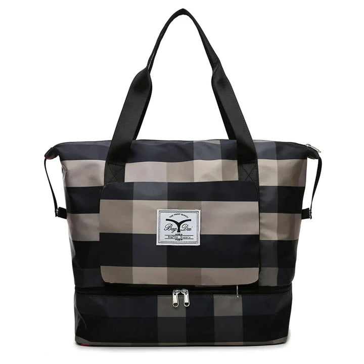 Opvouwbare FlexiCarry reistas, ideaal voor handbagage, compact op te bergen na gebruik.