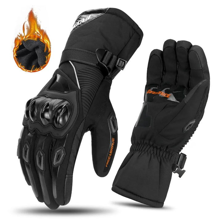 Unisex geïsoleerde motorhandschoenen, warm en waterdicht voor winter motorrijden. Optimale bescherming.