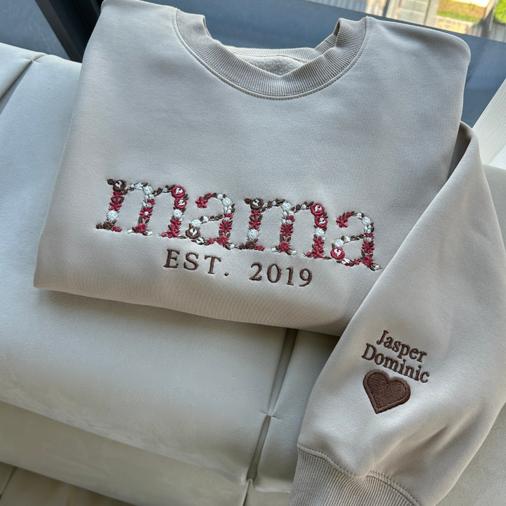 Unisex gepersonaliseerd Moederdag sweatshirt of hoodie met unieke opdruk. Perfect moederdag cadeau voor dames.