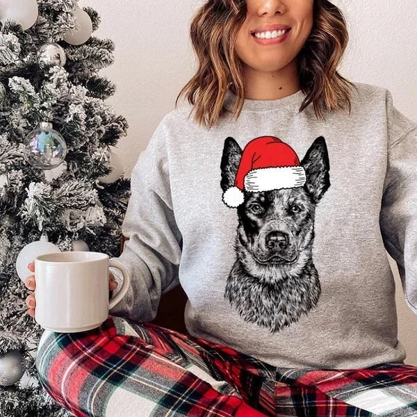Comfortabele unisex kersttrui met feestelijke huisdierprint. Ideaal voor kerst en dierenliefhebbers.