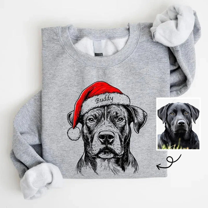 Jouw huisdier op een kersttrui! Gepersonaliseerde unisex sweater, ideaal kerstcadeau voor iedereen.