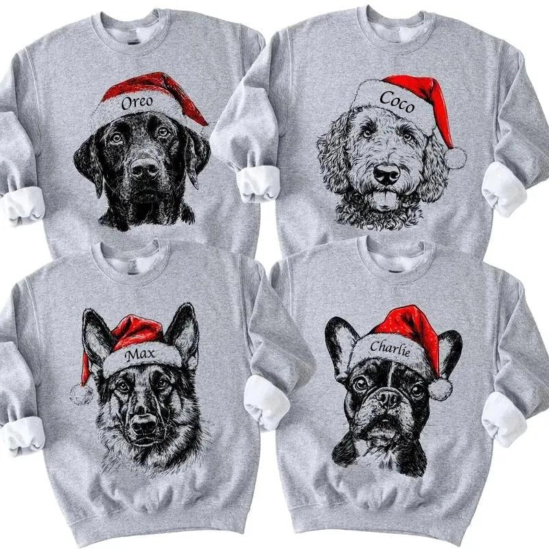 Kersttrui voor de dierenliefhebber. Gepersonaliseerd met eigen huisdierfoto. Unisex en comfortabel.