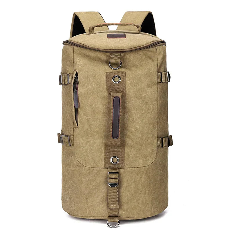 Grote capaciteit canvas rugzak, unisex design. Ideale reisrugzak, schooltas of outdoor bagage voor elke gelegenheid.