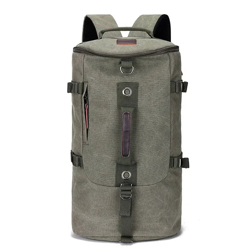 Stijlvolle grote capaciteit canvas rugzak, geschikt als reisrugzak, schooltas of voor casual dagelijks gebruik.