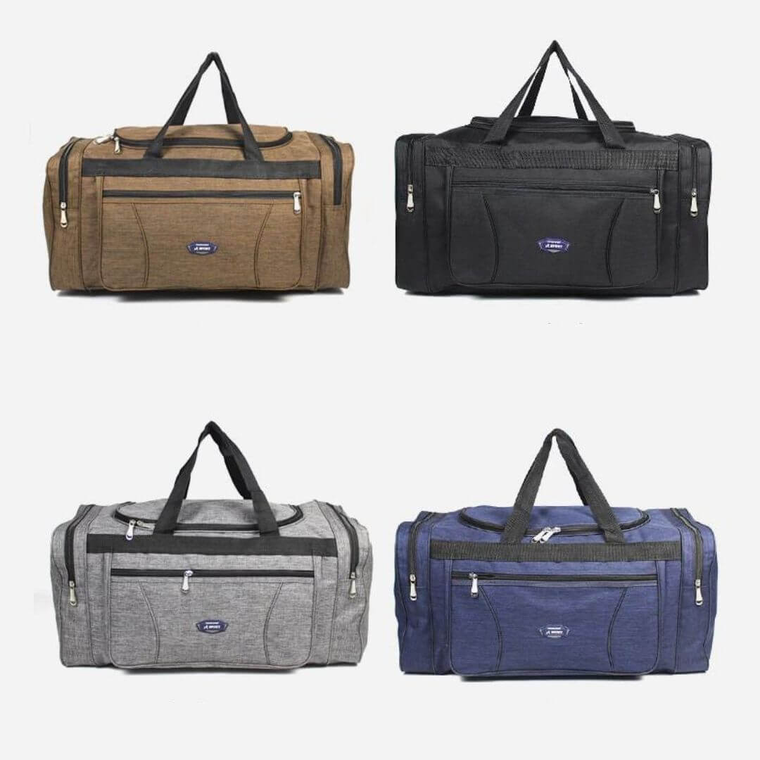 Unisex grote capaciteit waterdichte reistas van duurzaam polyester, ideaal als sport- of weekendtas in blauw.